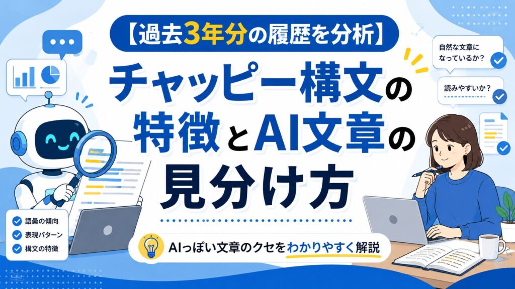 【過去3年分の履歴を分析】チャッピー構文の特徴とAI文章の見分け方