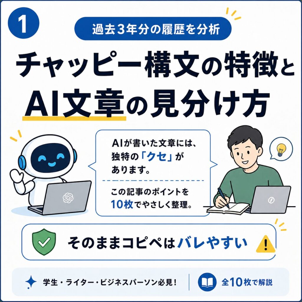 チャッピー構文の特徴とAI文章の見分け方