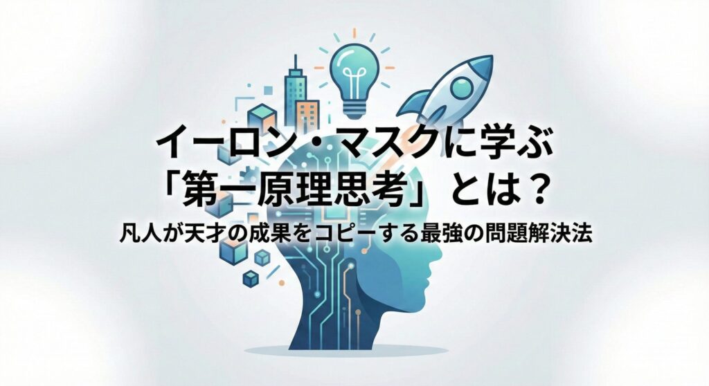 イーロン・マスクに学ぶ「第一原理思考」とは？凡人が天才の成果をコピーする最強の問題解決法