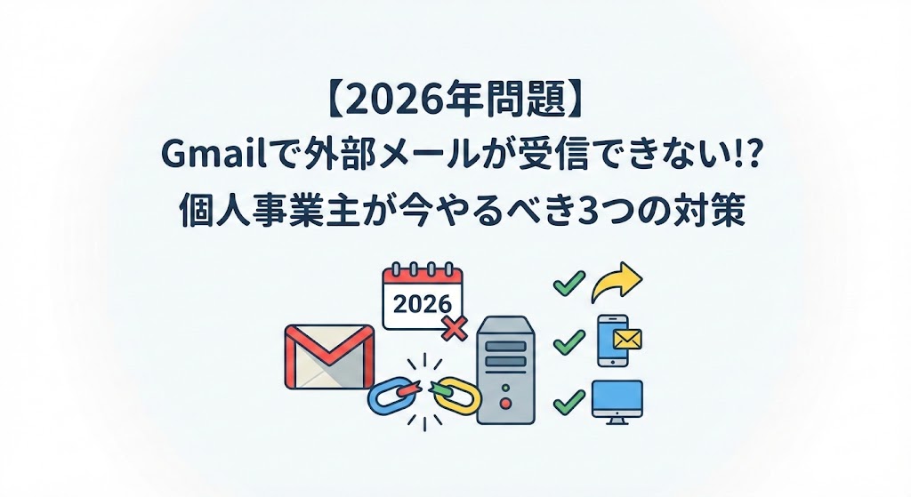 【2026年問題】Gmailで外部メールが受信できなくなる？「POP受信終了」の影響と今すぐやるべき3つの代替策