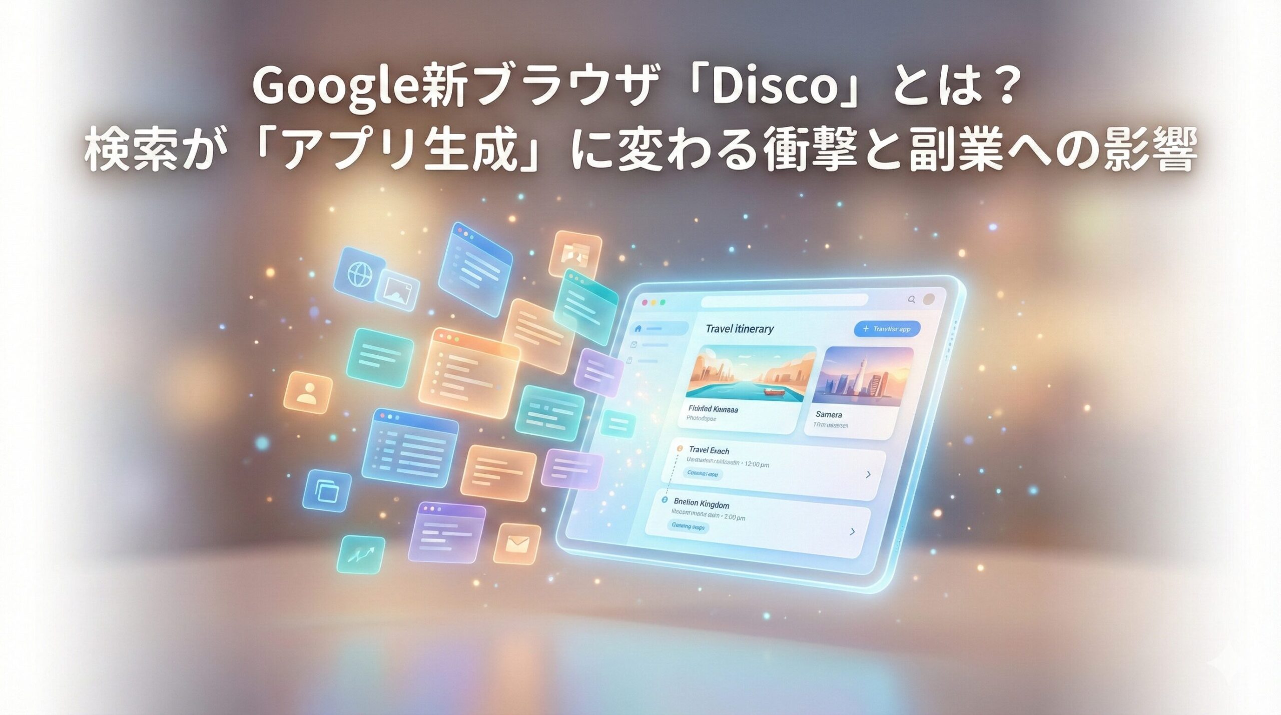 Google新ブラウザ「Disco」とは?検索が「アプリ生成」に変わる衝撃