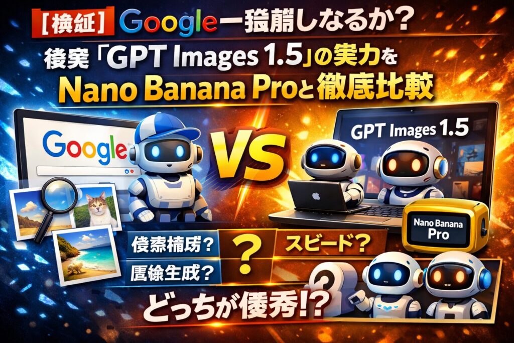 【検証】Google一強崩しなるか？後発「GPT Images 1.5」の実力をNano Banana Proと徹底比較