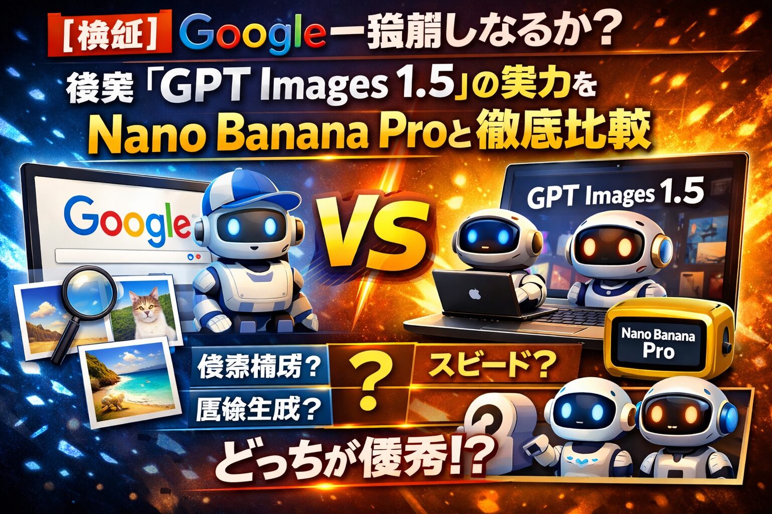 【検証】Google一強崩しなるか?後発「GPT Images 1.5」の実力をNano Banana Proと徹底比較