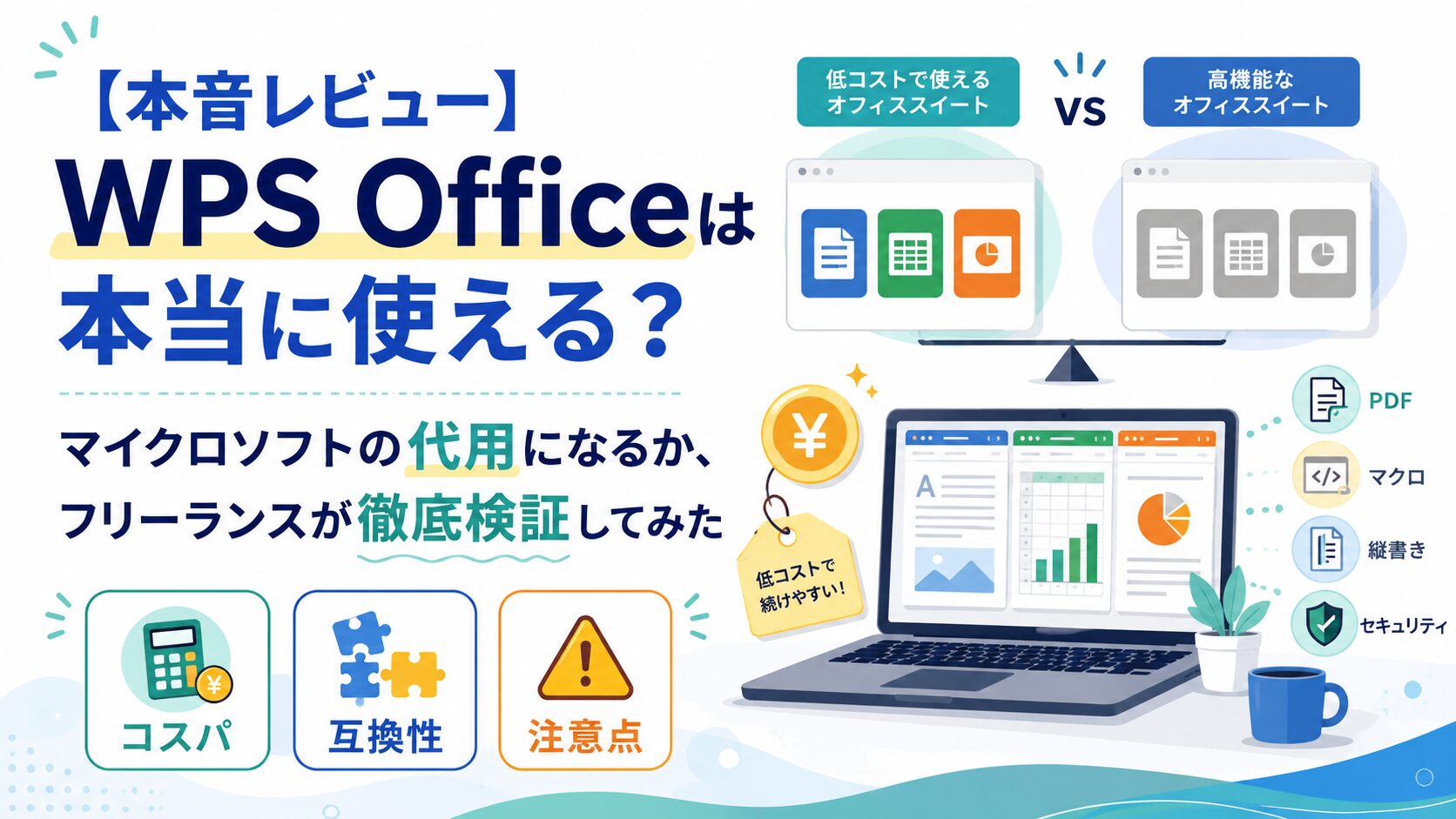 【本音レビュー】WPS Officeは本当に使える？マイクロソフトの代用になるか、フリーランスが徹底検証してみた