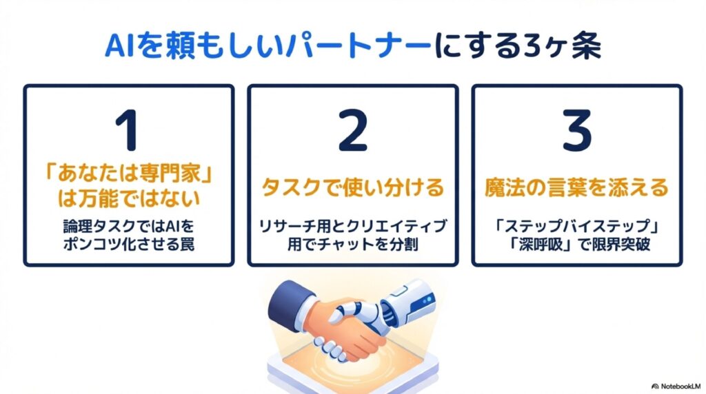 AIを頼もしいパートナーにする3つのポイント