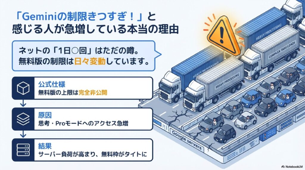 「Geminiの制限きつすぎ！」と感じる人が急増している本当の理由