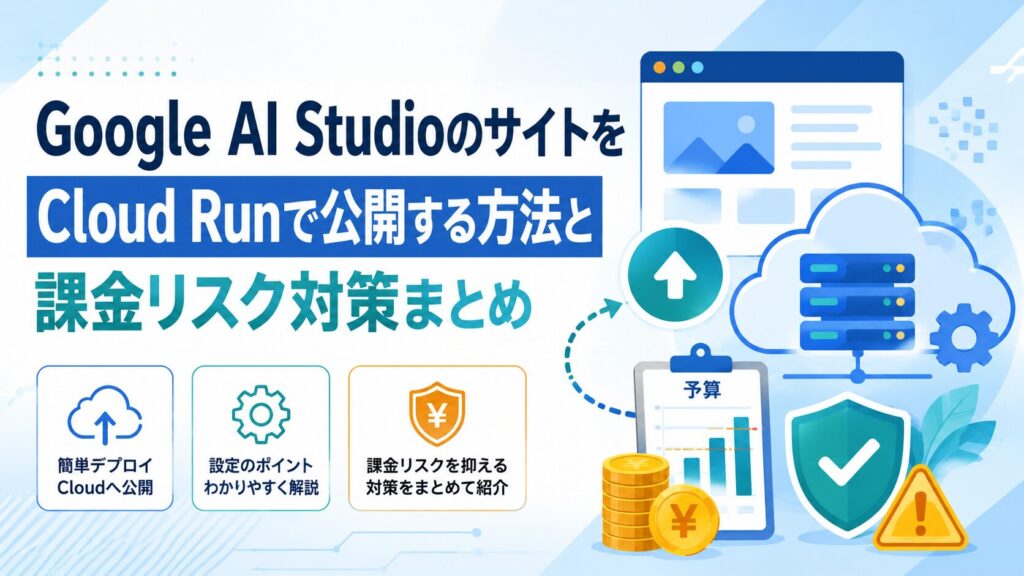 Google AI StudioのサイトをCloud Runで公開する方法と課金リスク対策まとめ