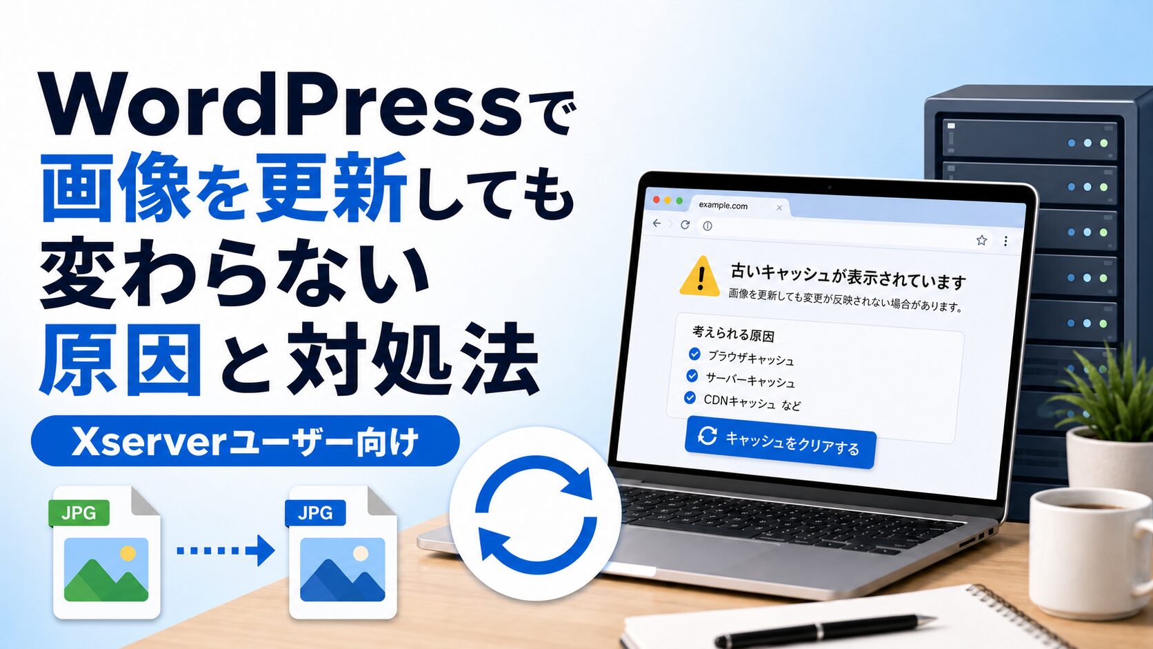 WordPressで画像を更新しても反映されない！Xserverユーザーが確認すべき3つのキャッシュ対処法