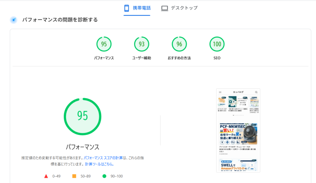 SWELLの表示速度は爆速