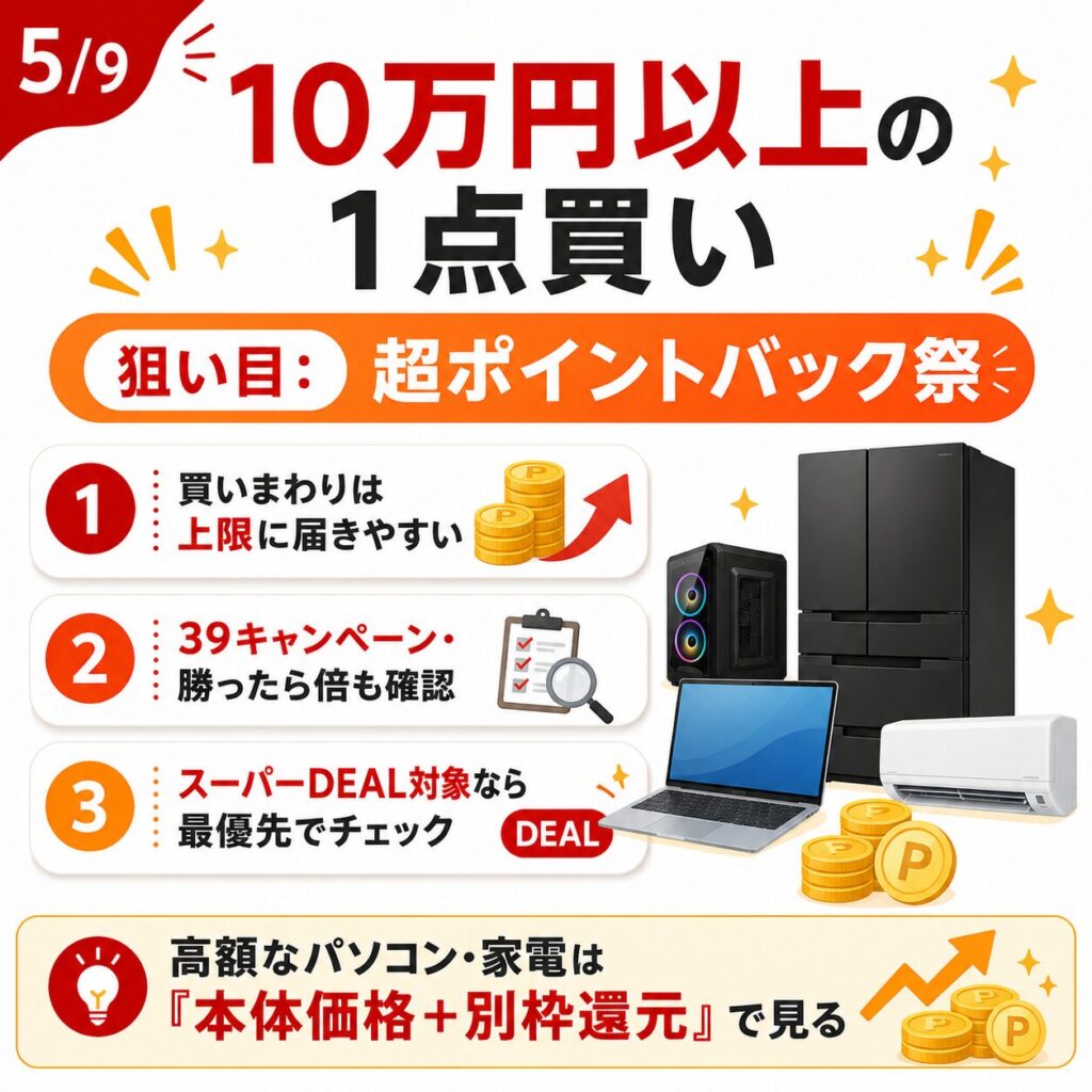 楽天でパソコンや家電を限界まで安く買うワザ！【2026年最新・金額別の攻略法】