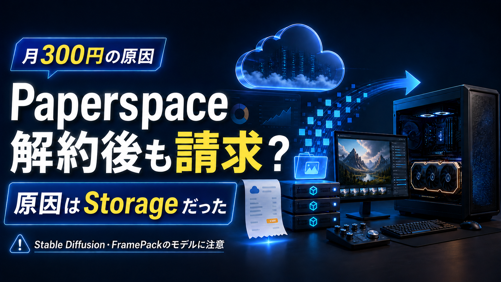 Paperspaceの有料プランを解約したのに請求が続く原因はStorageだった